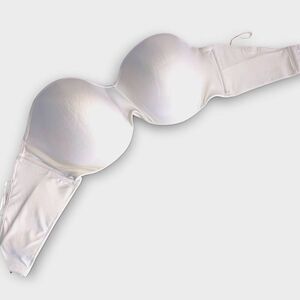Lilyette 929 Womens Bra Sz 42DD Tailored Strapless Minimizer Bra White Wedding‎